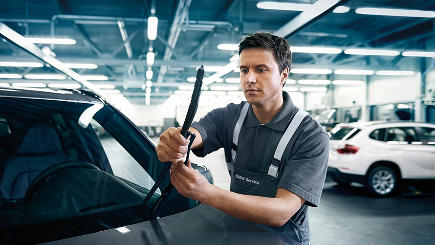 Replacement of the wiper blades.